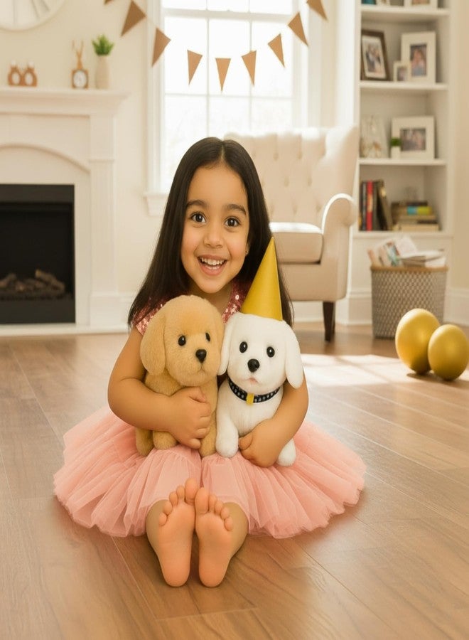 BIYALI Interactive Plush Puppy Toy - Walking and Barking Dog with Soft Fur, Cute Polka Dot Collar, Huggable Design, Engaging Play Features, and Ideal Birthday for Kids - 1Pcs, Multi - Image 2